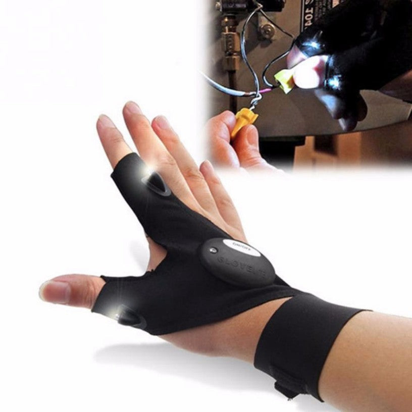 Night Fishing Glove With LED Light Rescue Tools Outdoor Gear