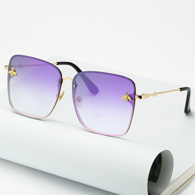 Rimless Square Bee Sunglasses