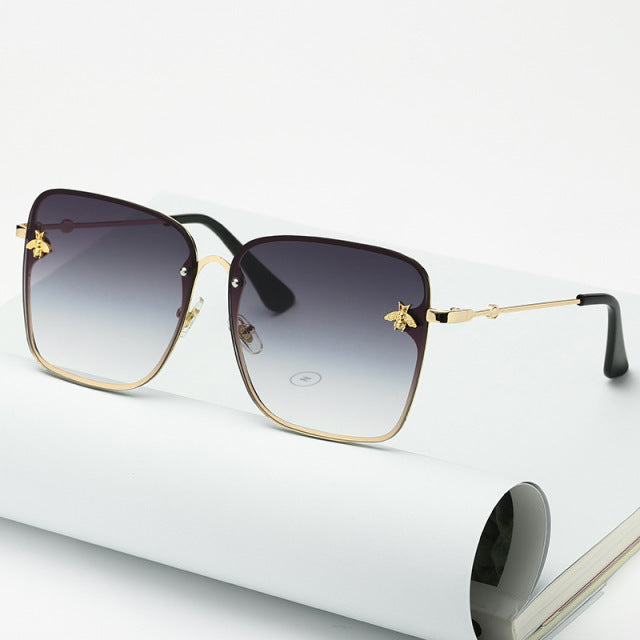 Rimless Square Bee Sunglasses