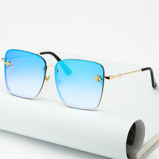 Rimless Square Bee Sunglasses